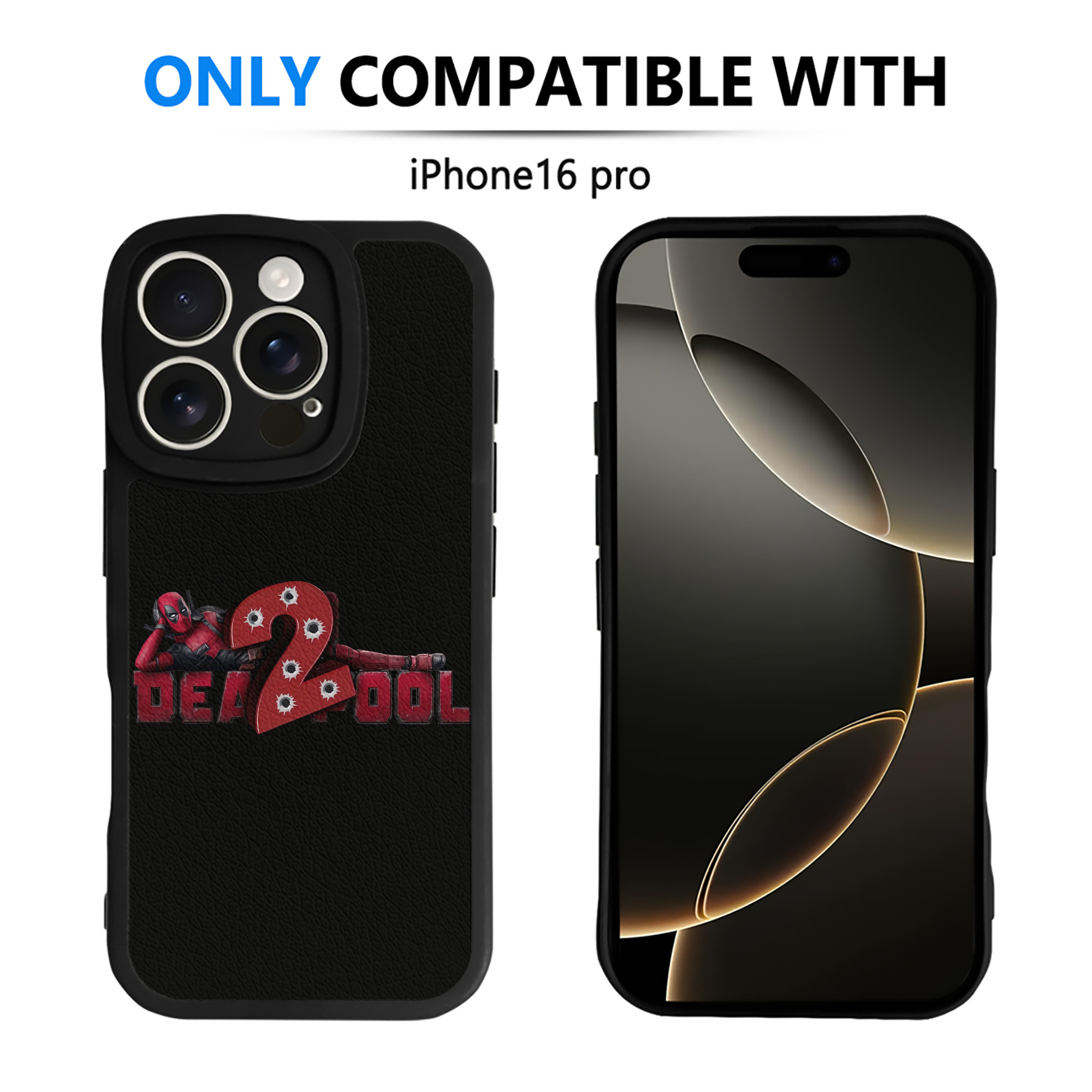 （画像用） Deadpool デッドプール 【iPhone 16シリーズ対応】シリコンスマホケース（レザー調） 材質：シリコン
